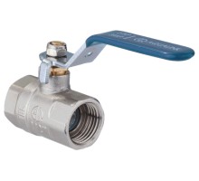 Кран шаровой AQUALINK ВР-ВР 1″ Ду25 Ру35 полнопроходной муфтовый, латунный, внутренняя/внутренняя резьба, управление ручка-рычаг