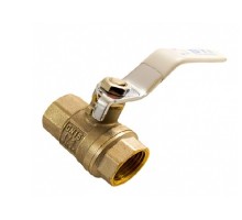 Кран шаровой STI 1″ Ду25 Ру40 муфтовый (муфта-муфта) полнопроходной, рычаг, корпус-латунь