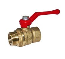 Кран шаровой ГАЛЛОП Стандарт 221 (аналог 11Б27П1) 1″ Ду25 Py40 полнопроходной внутренняя-наружная резьба с рычагом, латунный