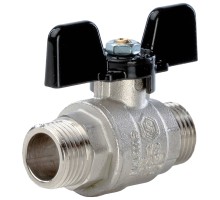 Кран шаровой STOUT SVB-0006 1/2″ Ду15 Ру50 полнопроходной муфтовый, латунный, наружная/наружная резьба, управление ручка-бабочка
