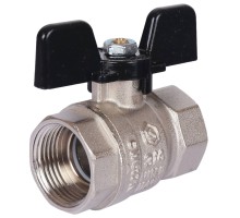 Кран шаровой STOUT SVB-0012 3/4″ Ду20 Ру40 стандартнопроходной муфтовый, латунный, внутренняя/внутренняя резьба, управление ручка-бабочка