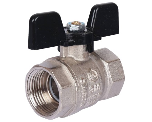 Кран шаровой STOUT SVB-0012 3/4″ Ду20 Ру40 стандартнопроходной муфтовый, латунный, внутренняя/внутренняя резьба, управление ручка-бабочка Кран шаровой STOUT SVB-0012 3/4″ Ду20 Ру40 стандартнопроходной муфтовый, латунный, внутренняя/внутренняя резьба, управление ручка-бабочка