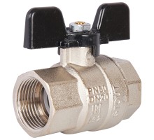 Кран шаровой STOUT SVB-0002 3/4″ Ду20 Ру50 полнопроходной муфтовый, латунный, внутренняя/внутренняя резьба, управление ручка-бабочка