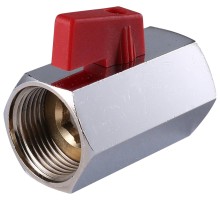 Кран шаровой STOUT SVB-0021 3/4″ Ду20 Ру10 полнопроходной муфтовый, латунный, внутренняя/внутренняя резьба, управление ручка-флажок