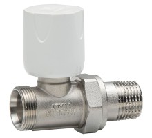 Кран шаровой LUXOR easy RD 111 1/2'' Ду15 Ру10 регулирующий линейный полнопроходной, латунный, наружная/наружная резьба, управление ручка-маховик