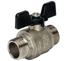 Кран шаровой STOUT SVB-0006 3/4″ Ду20 Ру50 полнопроходной муфтовый, латунный, наружная/наружная резьба, управление ручка-бабочка