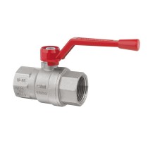 Кран шаровый Cimberio CIM16 1/2″ Ду15 Ру80 серии Т16, полнопроходный, корпус - никелированная латунь CW617N, уплотнение PTFE, присоединение - внутренняя резьба, управление - ручка рычаг