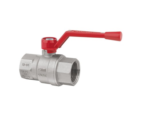 Кран шаровый Cimberio CIM16 1/2″ Ду15 Ру80 серии Т16, полнопроходный, корпус - никелированная латунь CW617N, уплотнение PTFE, присоединение - внутренняя резьба, управление - ручка рычаг Кран шаровый Cimberio CIM16 1/2″ Ду15 Ру80 серии Т16, полнопроходный, корпус - никелированная латунь CW617N, уплотнение PTFE, присоединение - внутренняя резьба, управление - ручка рычаг
