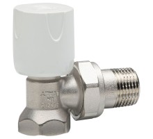 Кран шаровой LUXOR easy RS 102 3/4'' Ду20 Ру10 регулирующий угловой полнопроходной, латунный, внутренняя/наружная резьба, управление ручка-маховик