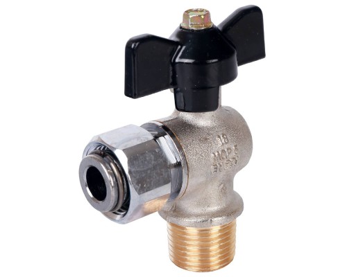 Кран шаровой STOUT SVB-0010 1/2″х1/2″ Ду15x15 Ру20 стандартнопроходной муфтовый, латунный, наружная резьба/накидная гайка, управление ручка-бабочка Кран шаровой STOUT SVB-0010 1/2″х1/2″ Ду15x15 Ру20 стандартнопроходной муфтовый, латунный, наружная резьба/накидная гайка, управление ручка-бабочка