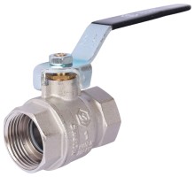 Кран шаровой STOUT SVB-0011 1″ Ду25 Ру32 стандартнопроходной муфтовый, латунный, внутренняя/внутренняя резьба, управление ручка-рычаг