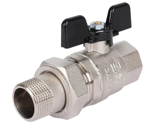 Кран шаровой STOUT SVB-0007 3/4″ Ду20 Ру50 полнопроходной муфтовый, латунный, внутренняя/наружная резьба, управление ручка-бабочка Кран шаровой STOUT SVB-0007 3/4″ Ду20 Ру50 полнопроходной муфтовый, латунный, внутренняя/наружная резьба, управление ручка-бабочка