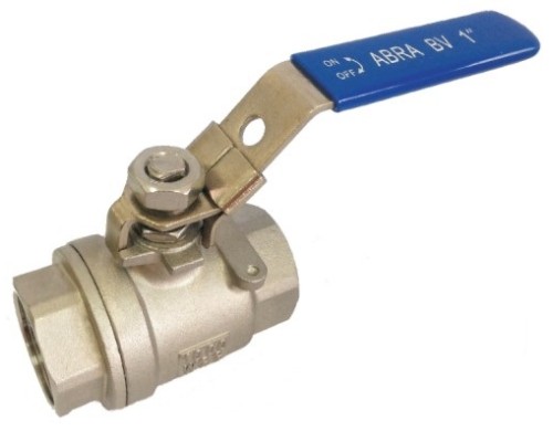 Кран шаровой полнопроходной муфтовый ABRA BV-027A 3/8″ Ду10 Ру40 из нержавеющей стали, с рукояткой Кран шаровой полнопроходной муфтовый ABRA BV-027A 3/8″ Ду10 Ру40 из нержавеющей стали, с рукояткой