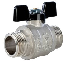 Кран шаровой STOUT SVB-0006 1″ Ду25 Ру40 полнопроходной муфтовый, латунный, наружная/наружная резьба, управление ручка-бабочка