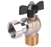 Кран шаровой STOUT SVB-0010 3/4″х3/4″ Ду20x20 Ру20 стандартнопроходной муфтовый, латунный, наружная резьба/накидная гайка, управление ручка-бабочка