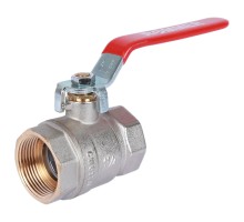 Кран шаровой ROMMER RBV-0001 1 1/4″ Ду32 Ру40 полнопроходной муфтовый, латунный, внутренняя/внутренняя резьба, управление ручка-рычаг