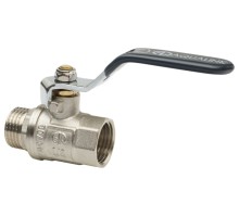 Кран шаровой AQUALINK ВР-НР 1 1/2″ Ду40 Ру25 полнопроходной муфтовый, латунный, внутренняя/наружная резьба, управление ручка-рычаг