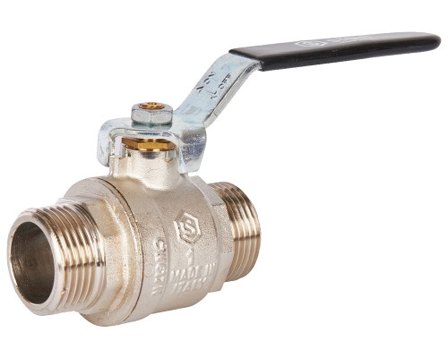 Кран шаровой STOUT SVB-0005 1″ Ду25 Ру40 полнопроходной муфтовый, латунный, наружная/наружная резьба, управление ручка-рычаг