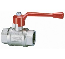 Кран шаровый Cimberio CIM12 1/2″ Ду15 Ру25 серии Т12, полнопроходный, корпус - никелированная латунь CW617N, уплотнение PTFE, присоединение - внутренняя резьба, управление - ручка рычаг