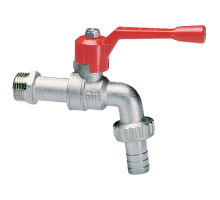 Кран шаровой Cimberio CIM 34 1/2″ Ду15 Py16 НР с патрубком для шланга, стандартнопроходной, управление ручка-рычаг, корпус - латунь
