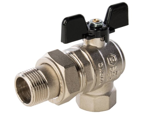 Кран шаровой STOUT SVB-0008 3/4″ Ду20 Ру50 полнопроходной муфтовый, латунный, внутренняя/наружная резьба, управление ручка-бабочка