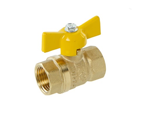 Кран шаровой ГАЛЛОП Стандарт 230 газ 1/2″ Ду15 Py40 ВР-ВР полнопроходной, управление ручка-бабочка, корпус - латунь Кран шаровой ГАЛЛОП Стандарт 230 газ 1/2″ Ду15 Py40 ВР-ВР полнопроходной, управление ручка-бабочка, корпус - латунь
