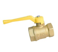 Кран шаровой газовый БАЗ А10 11б27п 1/2″ Ду15 Ру40 полнопроходной, латунный, внутренняя-внутренняя резьба, ручка-рычаг