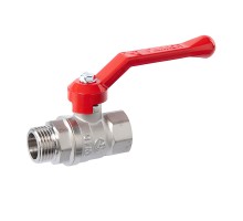 Кран шаровой ГАЛЛОП Стандарт 221 никель 1/2″ Ду15 Py40 ВР-НР полнопроходной, управление ручка-рычаг, корпус - латунь