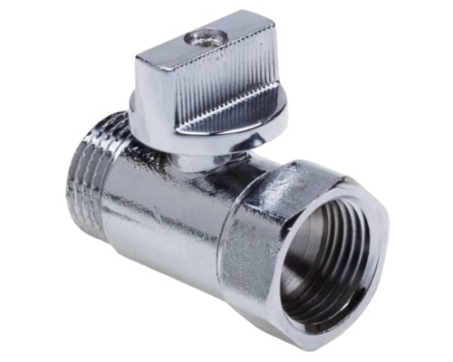 Кран шаровой AQUALINK Мини ВР-НР 1/2″ Ду15 Ру10 Cr неполнопроходной муфтовый, латунный, внутренняя/наружная резьба, управление ручка-флажок Кран шаровой AQUALINK Мини ВР-НР 1/2″ Ду15 Ру10 Cr неполнопроходной муфтовый, латунный, внутренняя/наружная резьба, управление ручка-флажок