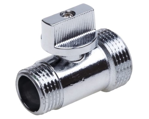 Кран шаровой AQUALINK Мини НР-НР 1/2″х3/4″ Ду15x20 Ру10 Cr неполнопроходной муфтовый, латунный, наружная/наружная резьба, управление ручка-флажок Кран шаровой AQUALINK Мини НР-НР 1/2″х3/4″ Ду15x20 Ру10 Cr неполнопроходной муфтовый, латунный, наружная/наружная резьба, управление ручка-флажок