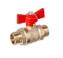 Кран шаровой ГАЛЛОП Стандарт 233 1/2″ Ду15 Py40 НР-НР полнопроходной, управление ручка-бабочка, корпус - латунь