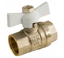 Кран шаровой STI 1/2″ Ду15 Ру40 муфтовый (гайка-гайка) полнопроходной, бабочка, корпус-латунь
