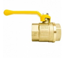 Кран шаровой STI для газа 1/2″ Ду15 Ру16 муфтовый (муфта-муфта) полнопроходной, рычаг, корпус - латунь