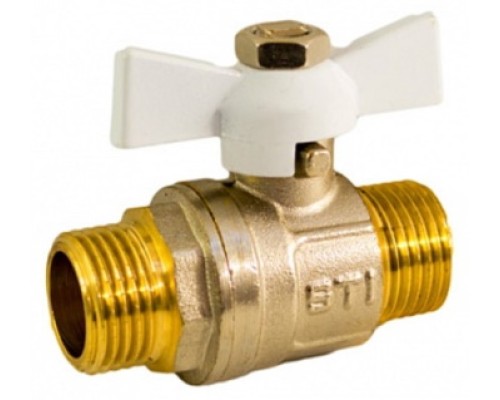 Кран шаровой STI 1/2″ Ду15 Ру40 муфтовый (штуцер-штуцер) полнопроходной, бабочка, корпус-латунь Кран шаровой STI 1/2″ Ду15 Ру40 муфтовый (штуцер-штуцер) полнопроходной, бабочка, корпус-латунь