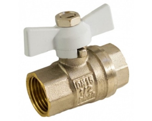 Кран шаровой STI 3/4″ Ду20 Ру40 муфтовый (гайка-гайка) полнопроходной, бабочка, корпус-латунь Кран шаровой STI 3/4″ Ду20 Ру40 муфтовый (гайка-гайка) полнопроходной, бабочка, корпус-латунь