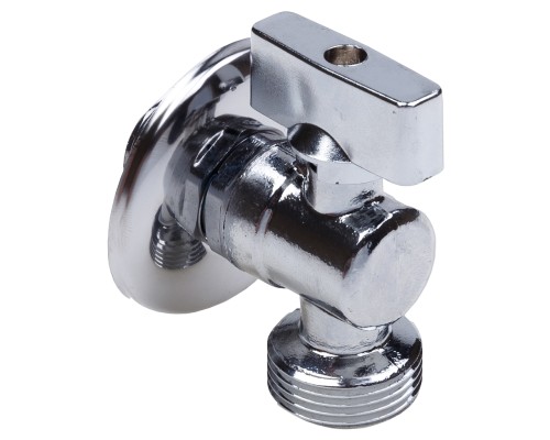 Кран шаровой AQUALINK 1/2″х1/2″ Ду15х15 Cr B Ру10 стандартнопроходной муфтовый угловой с удлиненной резьбой для бытовых приборов, латунный, наружная/наружная резьба, управление ручка-флажок Кран шаровой AQUALINK 1/2″х1/2″ Ду15х15 Cr B Ру10 стандартнопроходной муфтовый угловой с удлиненной резьбой для бытовых приборов, латунный, наружная/наружная резьба, управление ручка-флажок