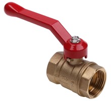 Кран шаровой AQUALINK ВР-ВР 1″ Ду25 Ру16 неполнопроходной муфтовый, латунный, внутренняя/внутренняя резьба, управление ручка-рычаг