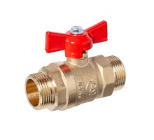 Кран шаровой ГАЛЛОП Стандарт 233 3/4″ Ду20 Py40 НР-НР полнопроходной, управление ручка-бабочка, корпус - латунь