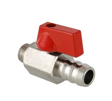 Кран шаровой дренажный Valtec VT.435.N 1/4″ Ду8 Ру4 полнопроходной, со штуцером, наружная резьба, корпус - латунь