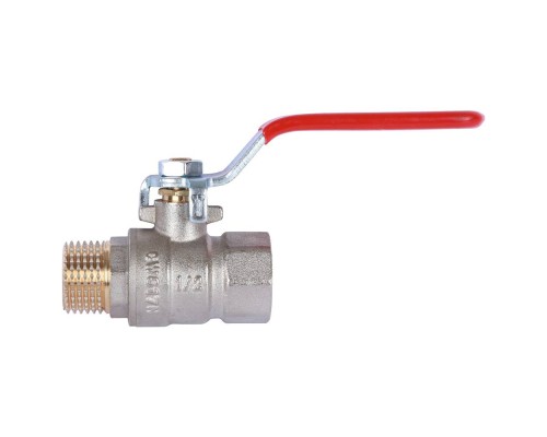 Кран шаровой ROMMER RBV-0002 1/2″ Ду15 Ру40 полнопроходной муфтовый, латунный, внутренняя/наружная резьба, управление ручка-рычаг Кран шаровой ROMMER RBV-0002 1/2″ Ду15 Ру40 полнопроходной муфтовый, латунный, внутренняя/наружная резьба, управление ручка-рычаг