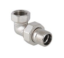 Сгон Valtec VTr.098.N.0005 1″ Ду25 Py40 внутренняя резьба/американка, угловой, разъемный, корпус-латунь