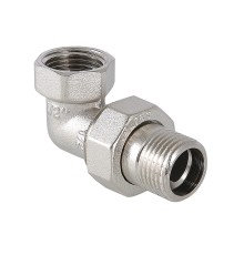 Сгон Valtec VTr.098.N.0005 1″ Ду25 Py40 внутренняя резьба/американка, угловой, разъемный, корпус-латунь