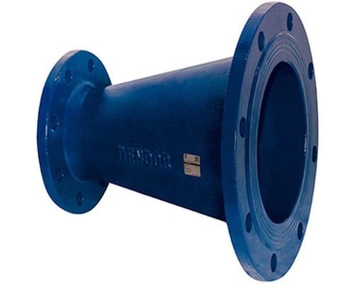Переход DENDOR Ду50x100 Ру10 напорный фланцевый чугунный Переход DENDOR Ду50x100 Ру10 напорный фланцевый чугунный