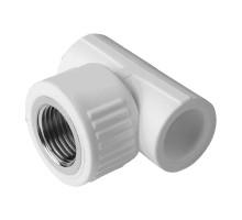 Тройник полипропиленовый PP-R комбинированный Aqualink Дн20x3/4″ Ру25 внутренняя резьба
