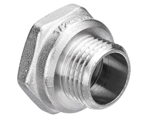 Переходник AQUALINK НР/ВР 1″x1 1/4″ Ду25x32 Ру25 латунный никелированный резьбовой Переходник AQUALINK НР/ВР 1″x1 1/4″ Ду25x32 Ру25 латунный никелированный резьбовой